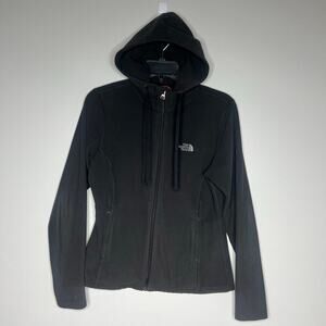 The North Face Black Full‎ Zip Hoodie Jacket Fleece Long Sleeve Womens Small